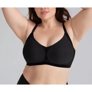 Honeylove Silhouette Women's Wireless Bra in Black Plus Size 1X